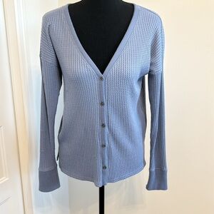 Abercrombie & Fitch Blue Button-Up Women's Sweater